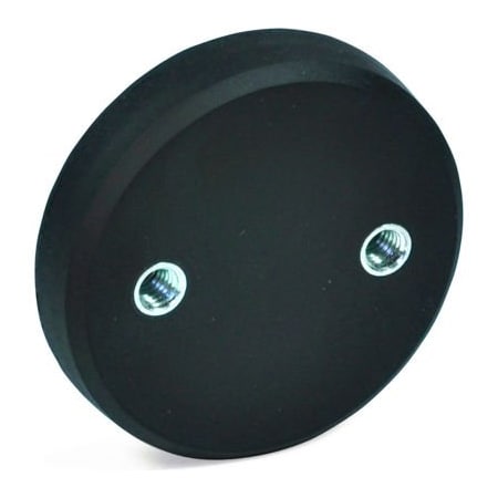 J.W. Winco 51.6-ND-43-27-M5 Retaining Magnet Assembly Disc-Shape, 2 Int. Threads, Rubber Shell, 1.69" Dia Steel 51.6-ND-43-27-M5